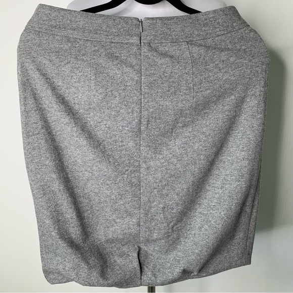 GUNEX For Brunello Cucinelli Women's Grey Pencil Pleated Wool Skirt Size 6 - Picture 9 of 10